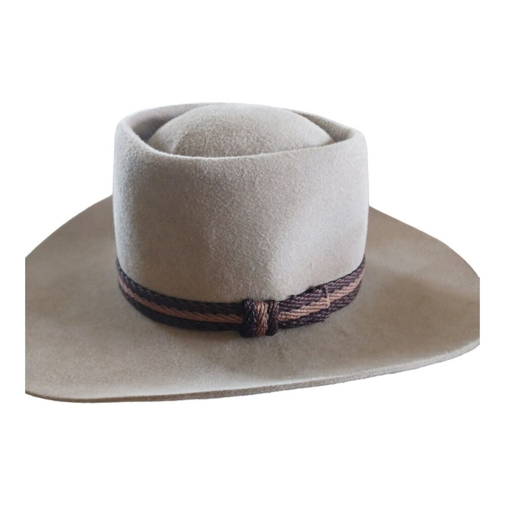 Biltmore Silver Buckle Felt Western Cowboy Hat Size 7 Canadian Soleil